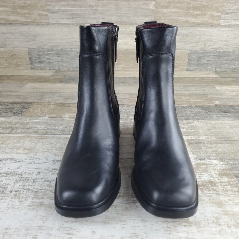Franco Sarto Gracelyn Womens Ankle Booties Sz 9 M Black Square Toe Side Zip
